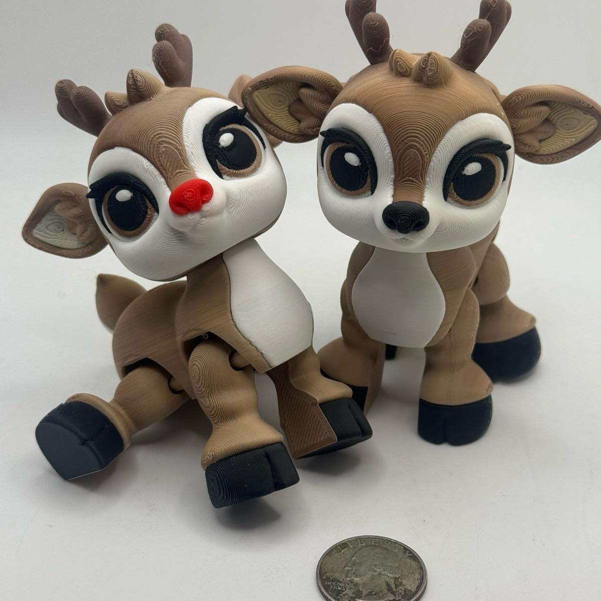 3D Printed Christmas Reindeer Figurine