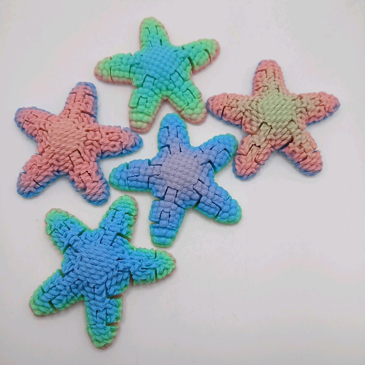 Sensory Fidget Crochet Pattern Desk Star Fish Single and Variety Packs