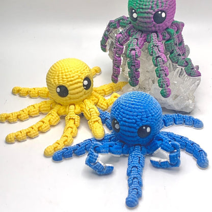 3D Printed Crochet Octopus- Random Color