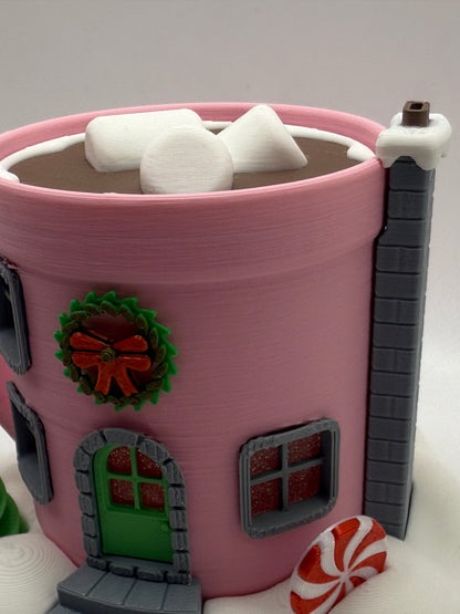 3D Printed Elf Houses for Village - Fairy House with Tea Light and/or Micro Minis Magical Decor Ornaments