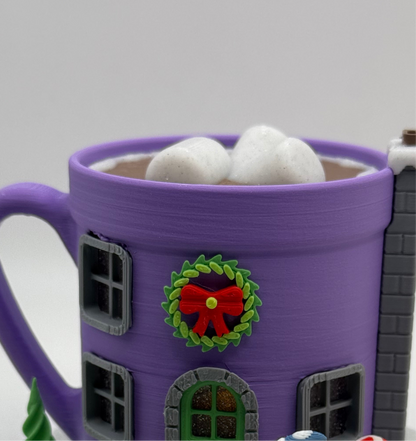 3D Printed Elf Houses for Village - Fairy House with Tea Light and/or Micro Minis Magical Decor Ornaments