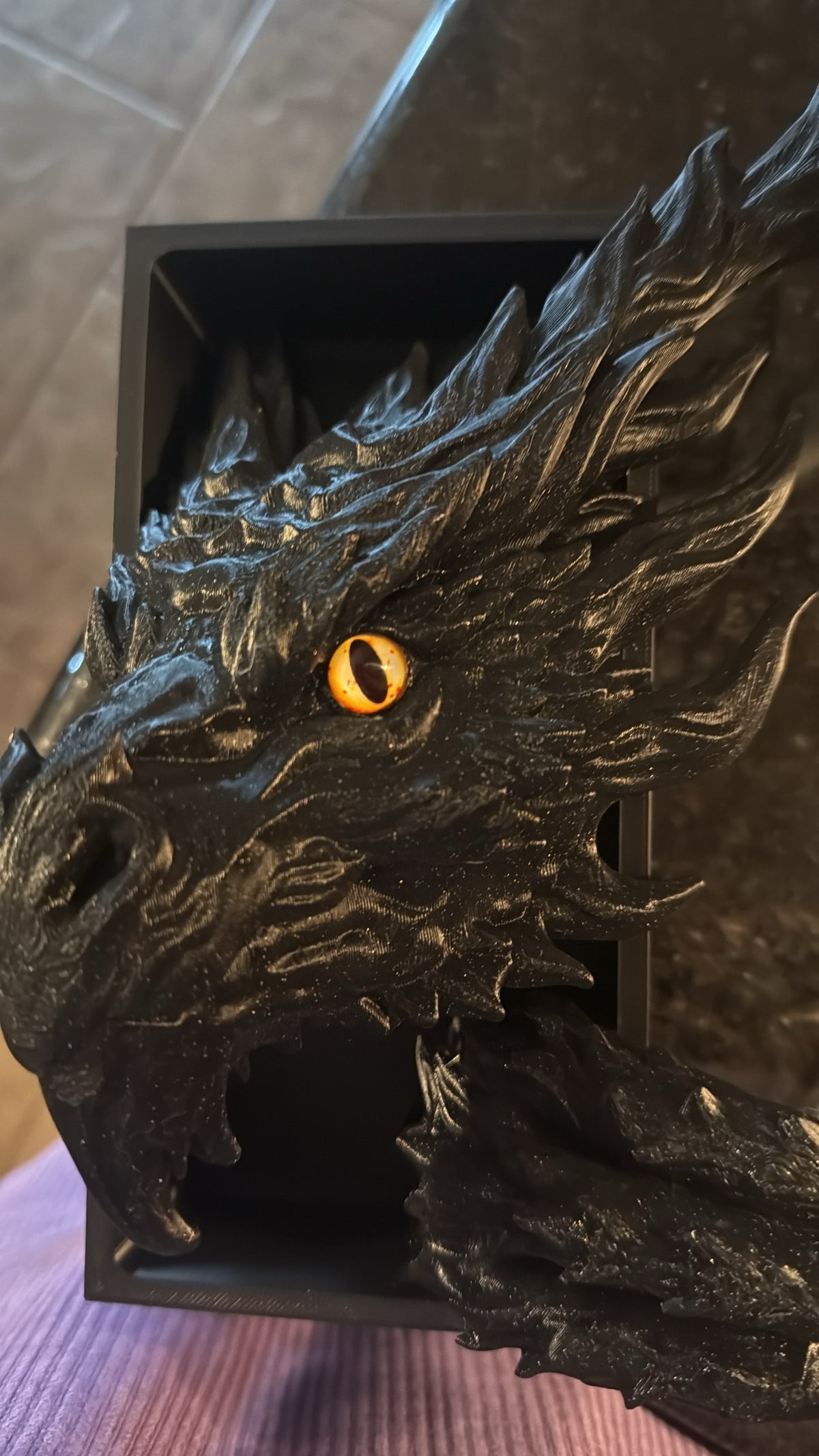 Custom Black Dragon Book Nook