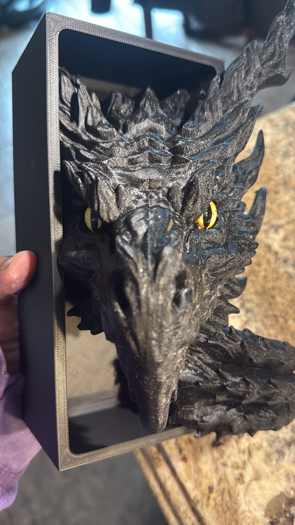 Custom Black Dragon Book Nook