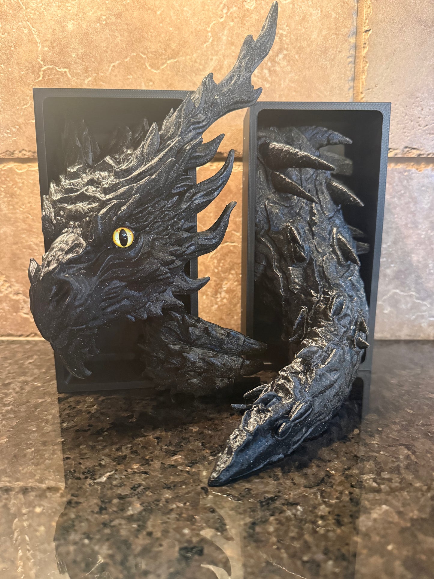 Custom Black Dragon Book Nook