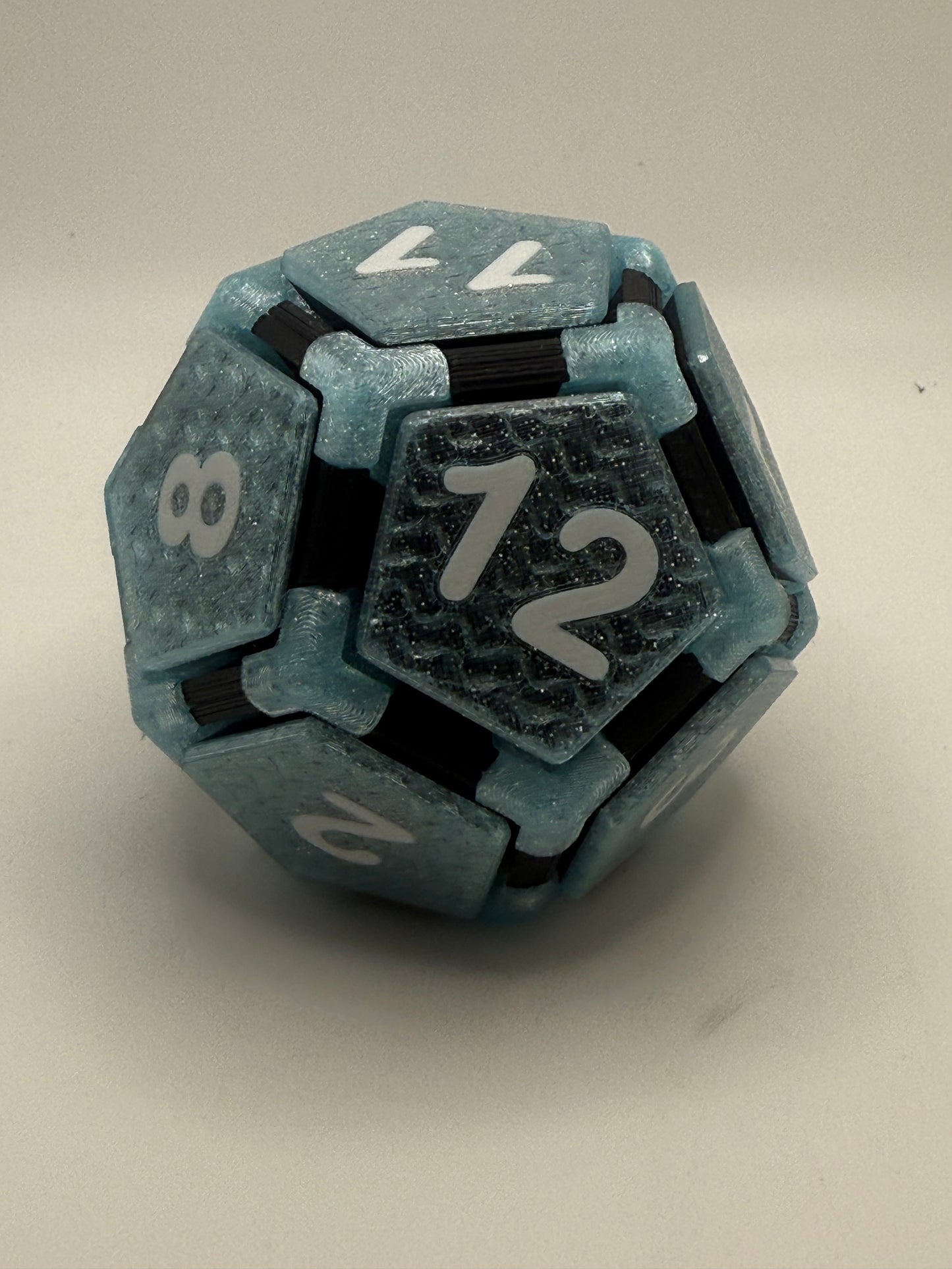 Random Color - D10, D12, and D20 clicker dice