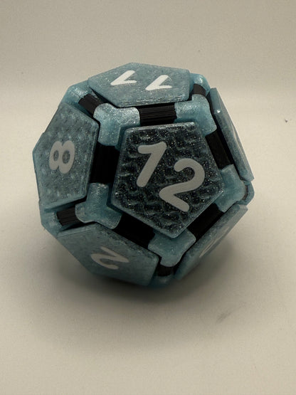 Random Color - D10, D12, and D20 clicker dice
