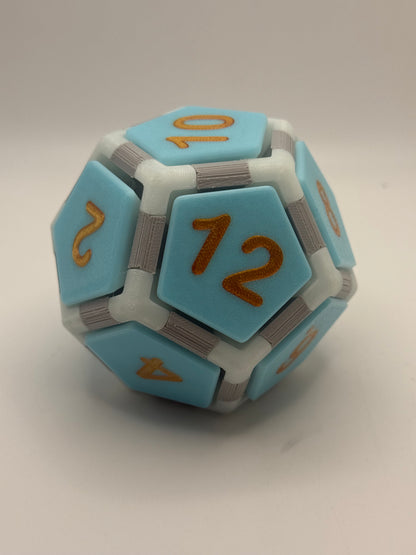 Random Color - D10, D12, and D20 clicker dice