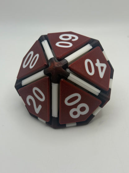 Random Color - D10, D12, and D20 clicker dice