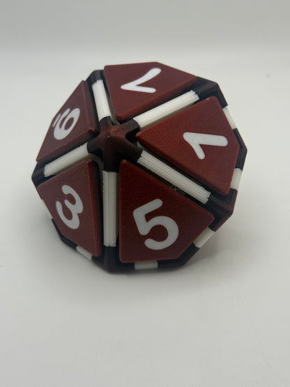 Random Color - D10, D12, and D20 clicker dice