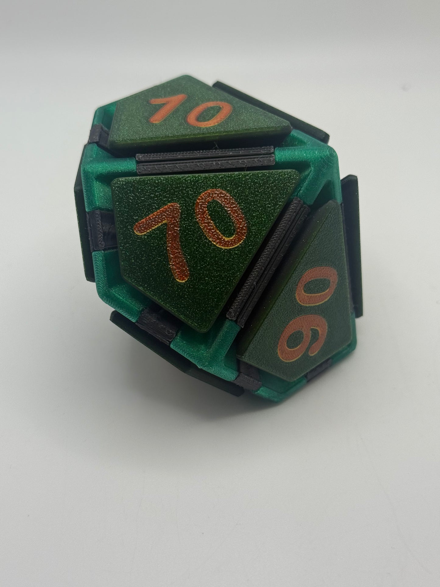 Random Color - D10, D12, and D20 clicker dice
