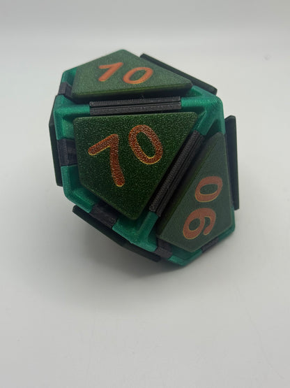 Random Color - D10, D12, and D20 clicker dice