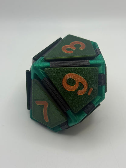 Random Color - D10, D12, and D20 clicker dice