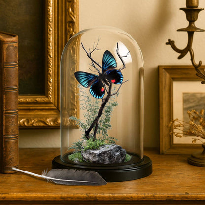 REAL - Moth Diorama -6X4 Inch Dome Diorama - Necyria duellon